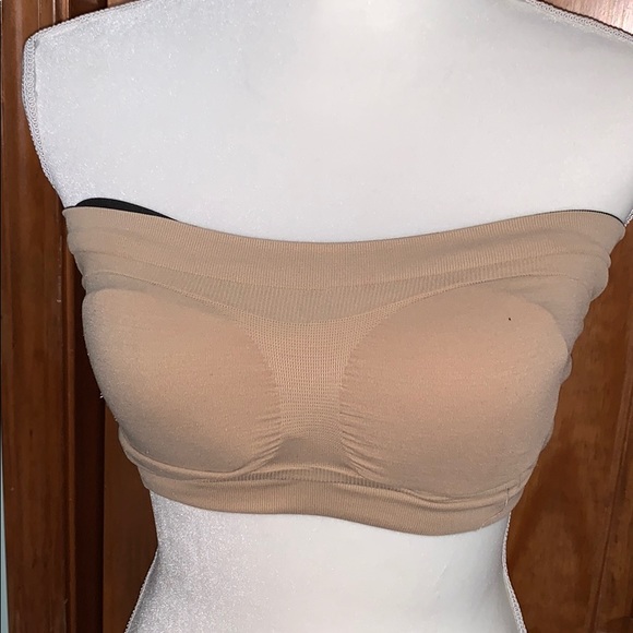 L black tan reversible bandeau stretchy bra - Picture 4 of 7